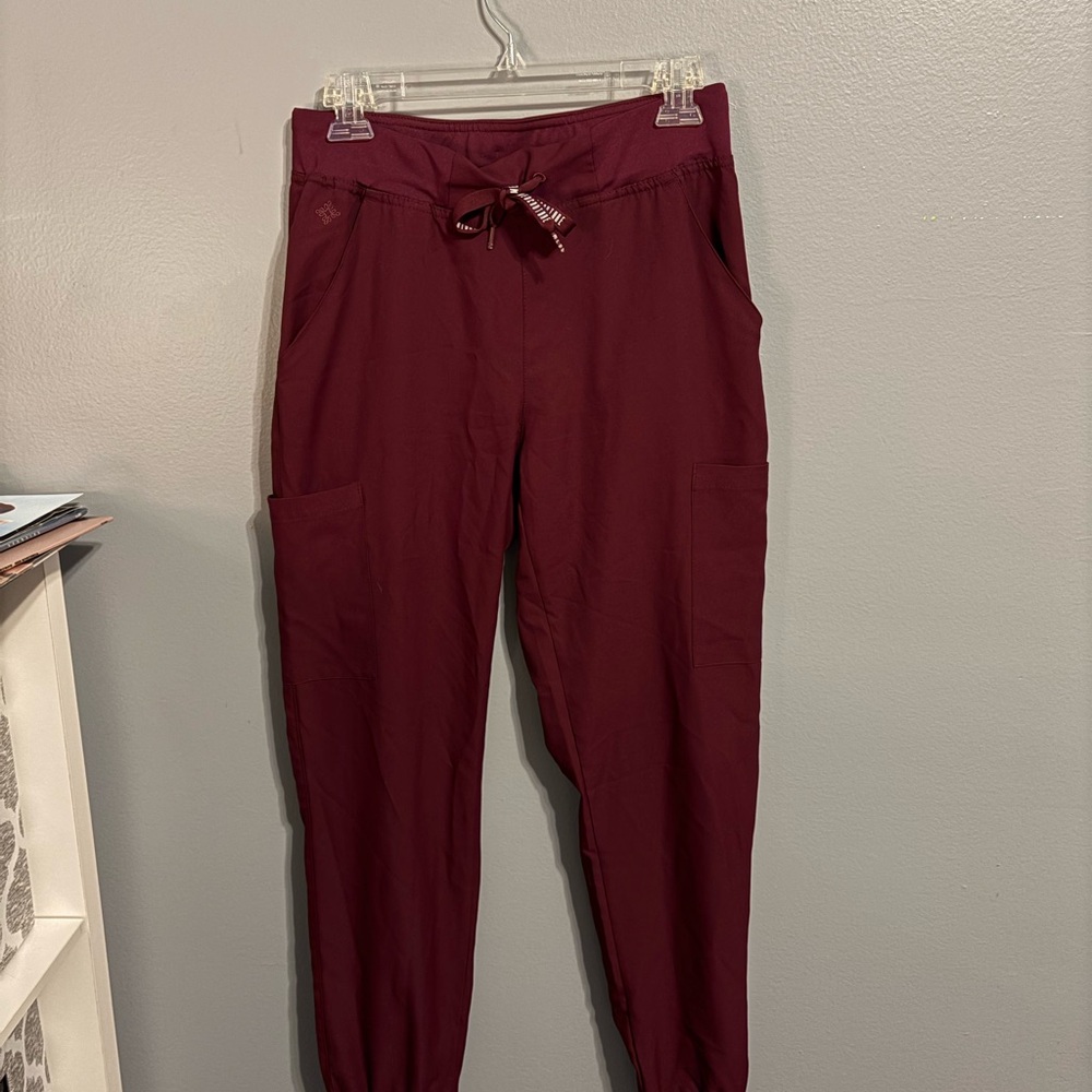 Med Couture Maroon Jogger Pants